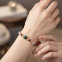 Yengeç Burcu Doğal Taş Makrome Bileklik