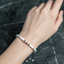 Havlit, Turkuaz, Hematit Doğal Taş Makrome Bileklik