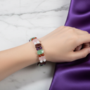 Yengeç Burcu Doğal Taş Bileklik – Ametist, Ay Taşı, Kaplan Gözü, Akik, Pembe Kuvars & Aventurin