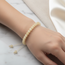 Kalsit 6mm Merdiven Kapama Doğal Taş Bileklik