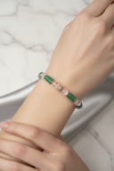 Aventurin, Necef ve Hematit Doğal Taş Bileklik – 6 mm Misinalı, Unisex Şık Tasarım