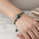 Afrika Turkuaz – Yeşim Doğal Taş Makrome Bileklik – Özel Tasarım