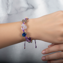 Yay Burcu Doğal Taş Makrome Bileklik – Ametist, Jasper, Kalsedon, Labradorit, Lapis Lazuli, Mavi Apatit, Yeşil Aventurin – Özel Tasarım