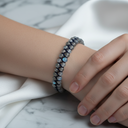 Labradorit 3-4 mm Çift Sıra Doğal Taş Bileklik – Unisex El İşçiliği