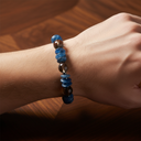 Dumanlı Kuvars, Kyanit ve Hematit Doğal Taş Bileklik – Unisex Şık Tasarım