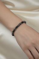 Manyetikli Hematit, Hematit ve Turmalin Doğal Taş Bileklik – Unisex Şık Tasarım