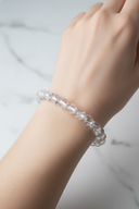 Kristal Kuvars 6mm Doğal Taş Bileklik