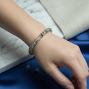 Prehnit 8 mm Merdiven Kapama Doğal Taş Bileklik – El İşçiliği