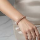 Güneş Taşı 8 mm Merdiven Kapama Doğal Taş Bileklik – El İşçiliği