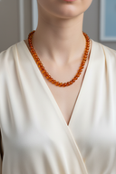 Orijinal Kehribar Doğal Taş Dizi Kolye – Özel Tasarım