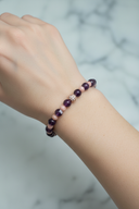 Rodokrosit & Ametist Doğal Taş Bileklik – Özel Tasarım