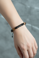 Akik ve Hematit Doğal Taş Bileklik – Unisex Şık Tasarım