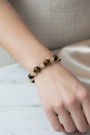 Kaplan Gözü – Sitrin – Hematit Doğal Taş Bileklik – 10 mm Tasarım