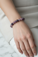 Lepidolit 8mm Doğal Taş Bileklik