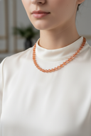 Yemen Akiği 6 mm Düğümlü Doğal Taş Kolye – Unisex El İşçiliği