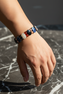 Terazi Burcu Doğal Taş Bileklik – Ay Taşı, Dumanlı Kuvars, Güneş Taşı, Kırmızı Akik, Lapis Lazuli & Siyah Turmalin