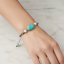 Amazonit – Ay Taşı Doğal Taş Makrome Bileklik – Özel Tasarım