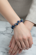 Yosunlu Akik Doğal Taş Merdiven Kapama Bileklik – Ayarlanabilir İpli Tasarım