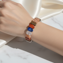 Yay Burcu Doğal Taş Bileklik – Ay Taşı, Bronzit, Güneş Taşı, Jasper, Lapis Lazuli & Selenit