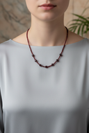 Lal Doğal Taş 925 Ayar Gümüş Kolye – Özel Tasarım