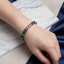 Oğlak Burcu Doğal Taş Bileklik – Dumanlı Kuvars, Kaplan Gözü, Kırmızı Akik, Pembe Kuvars ve Selenit