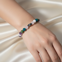 Balık Burcu Doğal Taş Bileklik – Ametist, Ay Taşı, Mavi Apatit, Pembe Kuvars & Yeşim