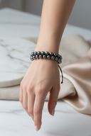 Trehartz 8mm Çift Sıra Makrome Doğal Taş Bileklik