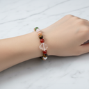 İkizler Burcu Doğal Taş Bileklik – Ay Taşı, Güneş Taşı, Kaplan Gözü, Kırmızı Akik, Pembe Kuvars ve Yeşim