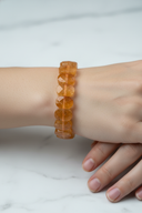 Sitrin Doğal Taş Geniş Kesim Bileklik