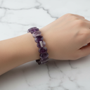 Ametist Doğal Taş Geniş Kesim Bileklik