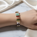 İkizler Burcu Doğal Taş Bileklik – Ay Taşı, Güneş Taşı, Kaplan Gözü, Pembe Kuvars, Sitrin, Aventurin & Yeşim