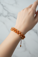 Turuncu Aventurin 8mm Çift Sıra Makrome Doğal Taş Bileklik