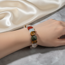 İkizler Burcu Doğal Taş Bileklik – Akuamarin, Kaplan Gözü, Kristal Kuvars, Labradorit, Obsidyen & Yeşim