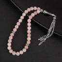 Pembe Kuvars (Gül Kuvars) Doğal Taş Tesbih 33lük - 8mm