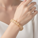 Sitrin Geniş Kesim Doğal Taş Bileklik