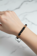 Akik ve Hematit Doğal Taş Bileklik – Unisex Şık Tasarım