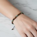 Kaplan Gözü, Zümrüt Doğal Taş Makrome Bileklik