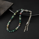 Hint Akiği Doğal Taş Tesbih 33lük - 6mm
