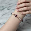 Ametist, Ay Taşı, Pembe Kuvars & Renkli Turmalin Doğal Taş Bileklik – Özel Tasarım