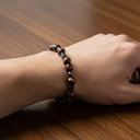 Kaplan Gözü & Hematit Doğal Taş Erkek Bileklik – Özel Tasarım