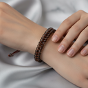 Dumanlı Kuvars 3-4 mm Çift Sıra Doğal Taş Bileklik – Unisex El İşçiliği