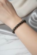 Pirit Doğal Taş Bileklik – 8 mm Misinalı, Unisex Tasarım
