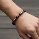 Kaplan Gözü & Hematit Doğal Taş Erkek Bileklik – Özel Tasarım