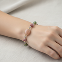 Labradorit, Renkli Turmalin, Güneş Taşı & Pembe Opal Doğal Taş Bileklik – Özel Tasarım