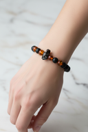 Kehribar & Şungit Doğal Taş Bileklik – Özel Tasarım