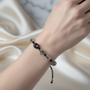 Rutilli Kuvars Natürel Kesim Doğal Taş Makrome Bileklik – Unisex El İşçiliği