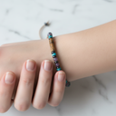 Yakut, Jasper, Turkuaz Doğal Taş Makrome Bileklik