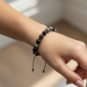 Prit, Obsidyen Zirkon Aparat  Doğal Taş Makrome Bileklik