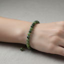 Yeşim 6 mm Merdiven Kapama Doğal Taş Bileklik – El İşçiliği