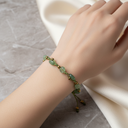 Yeşil Kiyanit Natürel Kesim Doğal Taş Makrome Bileklik – Unisex El İşçiliği